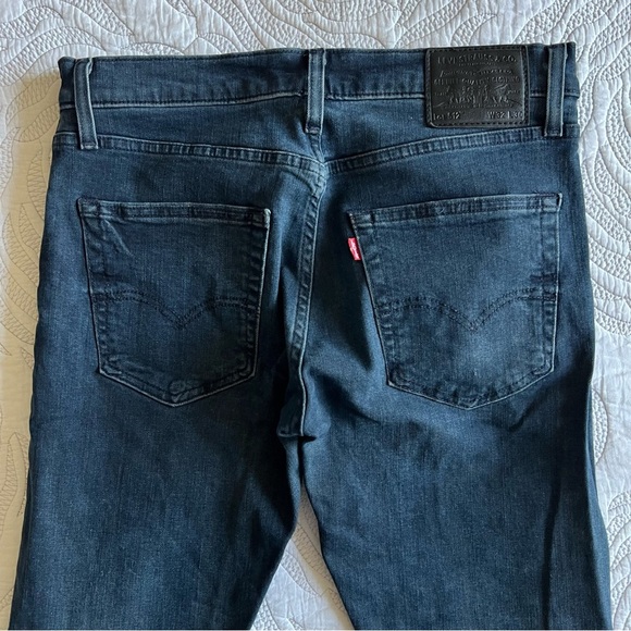 Levi's - Black Label - 512 Slim Taper Fit Flex Jeans - Abu - Dark Wash - Picture 7 of 11